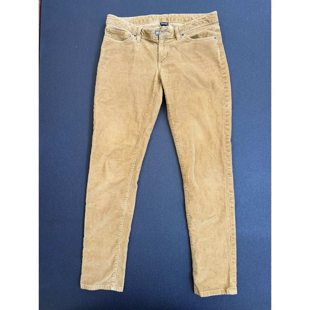 Patagonia Pants Womens 30(32) x 30 Brown Stretch Corduroy Slim Tapered 5 Pocket